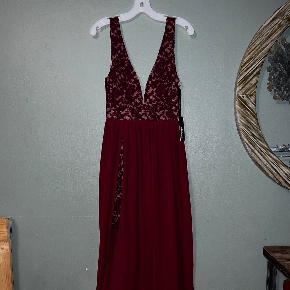 Red Formal Long Juniors Dress size medium